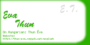 eva thun business card